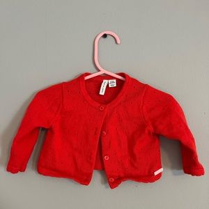 Strawberry cardigan baby girl